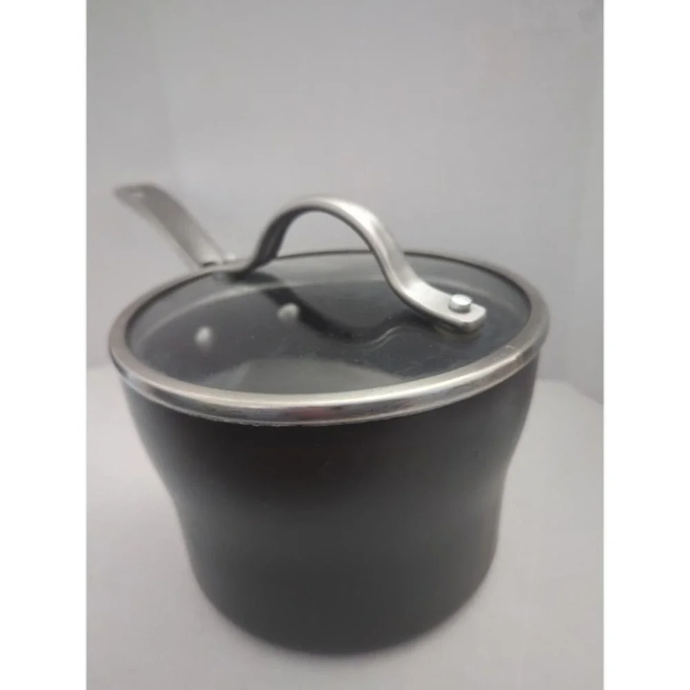 Kirkland Signature 2qt Saucepan Anodized Nonstick‎ Aluminum Sauté Pot & Lid